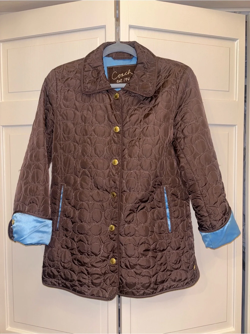 Brown Quilted Coach Jacket
